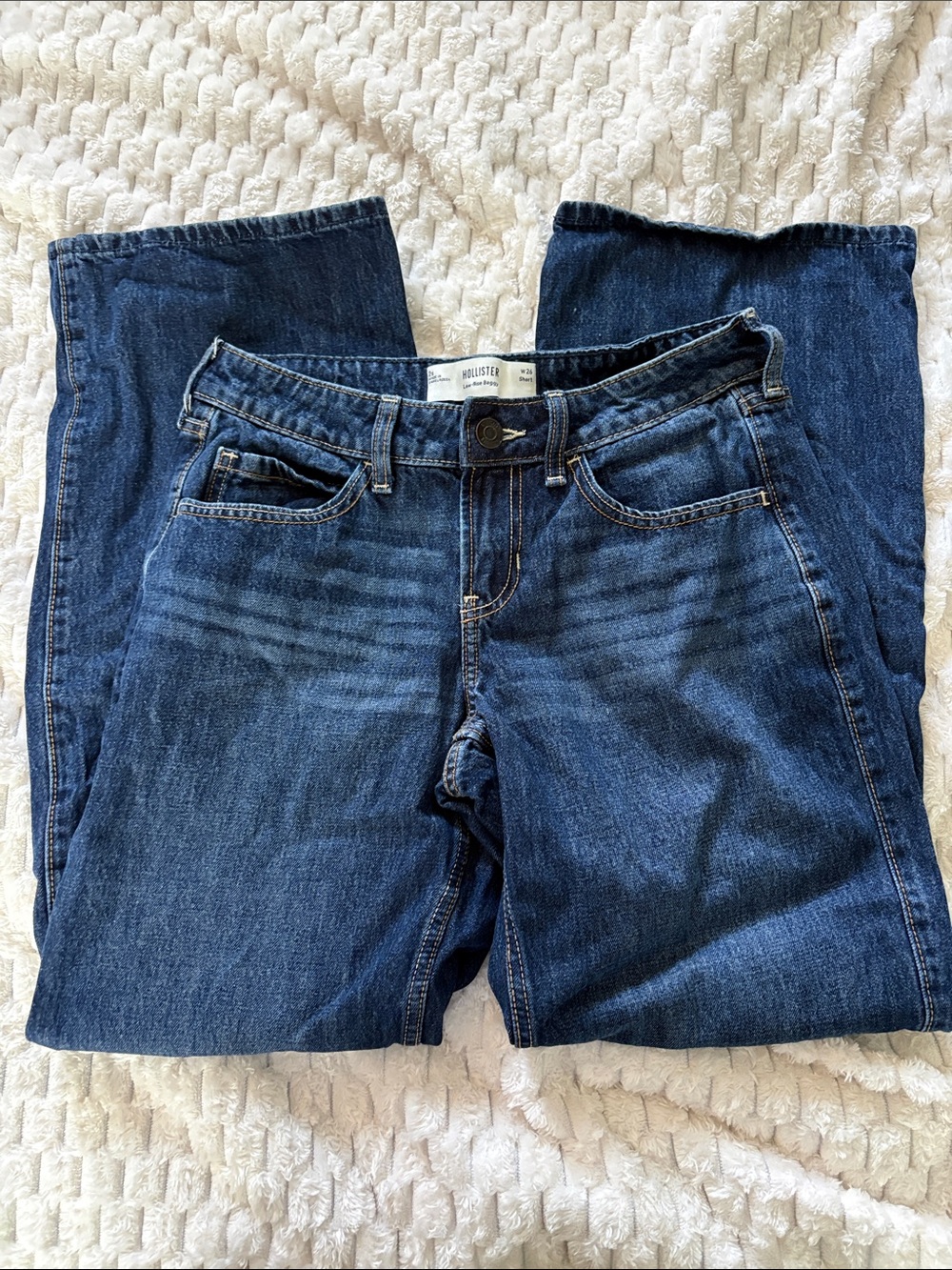 Hollister Dark Wash Low-Rise Baggy Jeans
